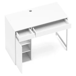 Schreibtisch EMIL mit Stauraum 105 x 50 x 75 cm weiss