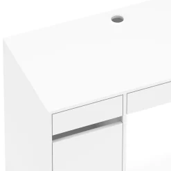 Schreibtisch EMIL mit Stauraum 105 x 50 x 75 cm weiss