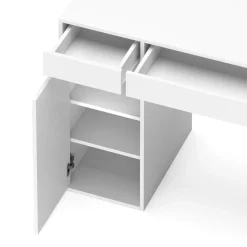 Schreibtisch EMIL mit Stauraum 105 x 50 x 75 cm weiss