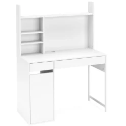 Schreibtisch EMIL mit Stauraum 105 x 50 x 140 cm weiss