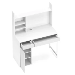 Schreibtisch EMIL mit Stauraum 105 x 50 x 140 cm weiss