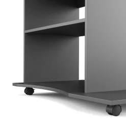 Schreibtisch EVAT auf Rollen mit Regal 80 x 50 x 75 cm anthrazit