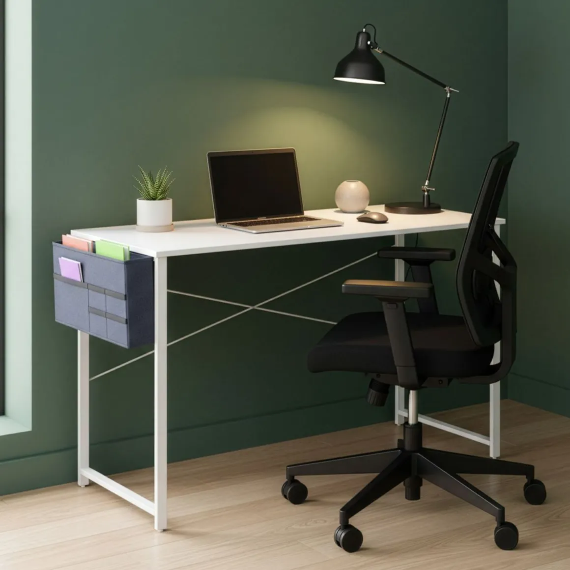 Schreibtisch FENIX mit Organizer 120 x 50 x 74 cm weiss