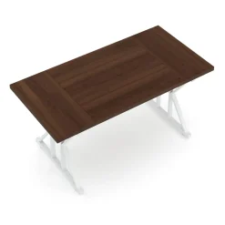 Schreibtisch FRIEDRICH 160 x 80 x 75 cm braun/weiss