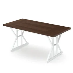 Schreibtisch FRIEDRICH 160 x 80 x 75 cm braun/weiss