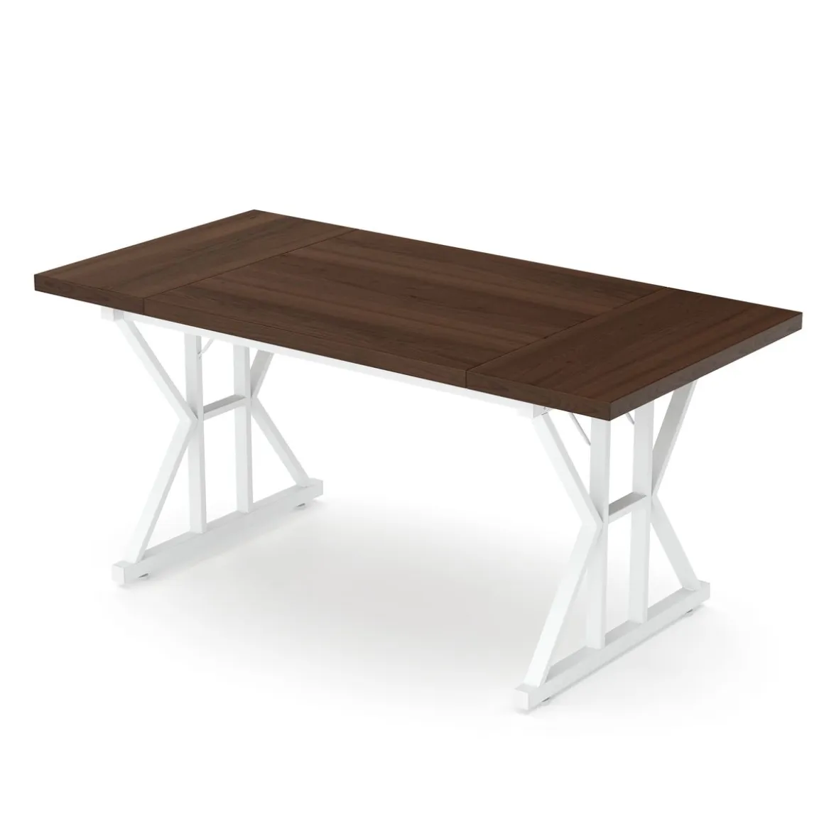 Schreibtisch FRIEDRICH 160 x 80 x 75 cm braun/weiss