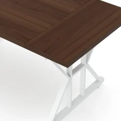 Schreibtisch FRIEDRICH 160 x 80 x 75 cm braun/weiss
