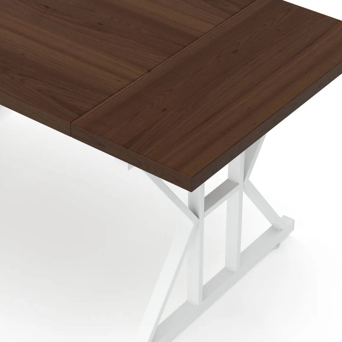Schreibtisch FRIEDRICH 160 x 80 x 75 cm braun/weiss