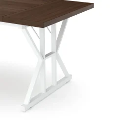 Schreibtisch FRIEDRICH 160 x 80 x 75 cm braun/weiss