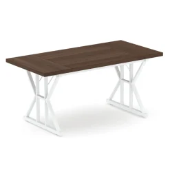 Schreibtisch FRIEDRICH 160 x 80 x 75 cm braun/weiss