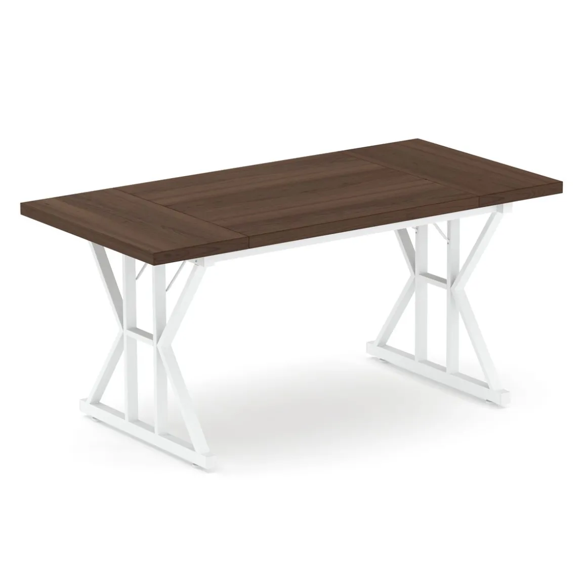 Schreibtisch FRIEDRICH 160 x 80 x 75 cm braun/weiss