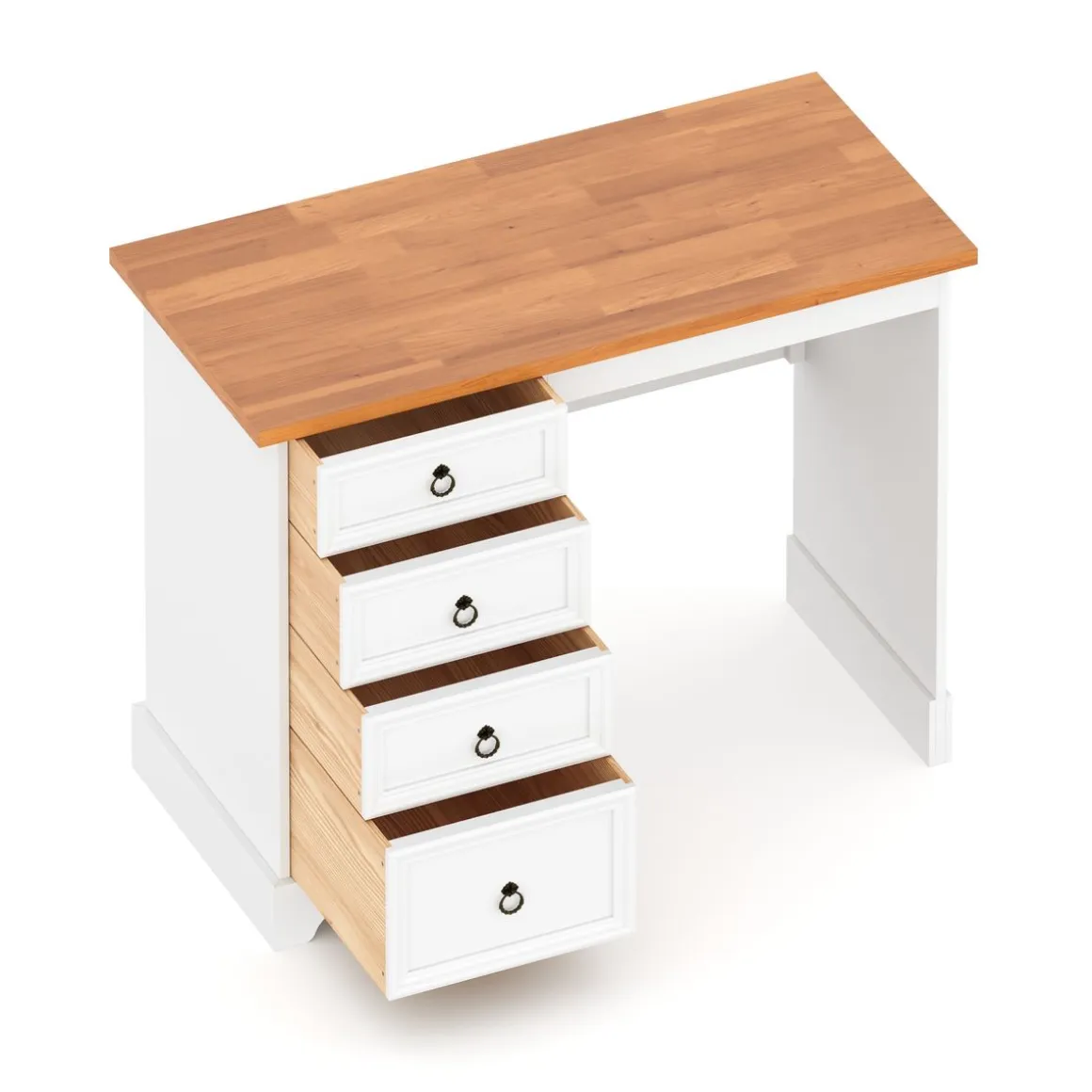 Schreibtisch GAEL 105 x 49 cm weiss/natur