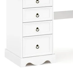 Schreibtisch GAEL 105 x 49 cm weiss/natur