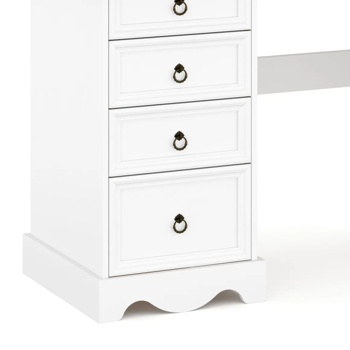 Schreibtisch GAEL 105 x 49 cm weiss/natur