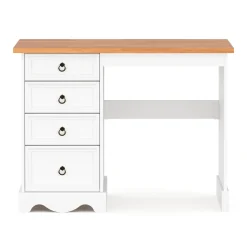 Schreibtisch GAEL 105 x 49 cm weiss/natur