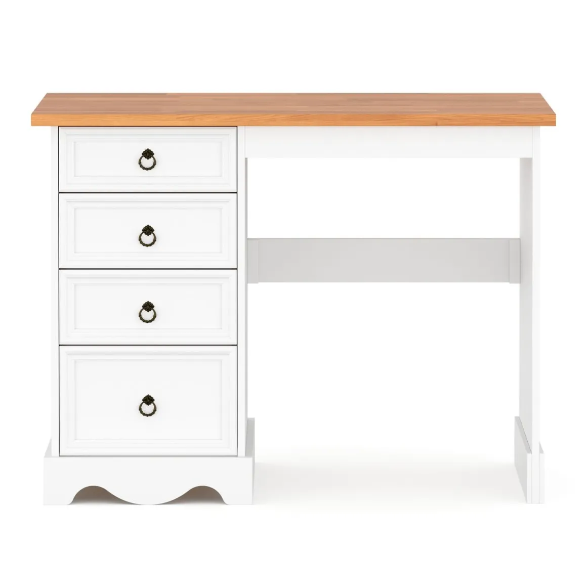 Schreibtisch GAEL 105 x 49 cm weiss/natur