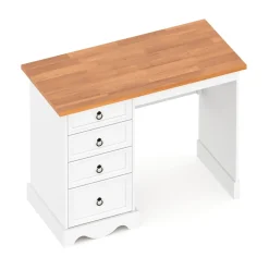 Schreibtisch GAEL 105 x 49 cm weiss/natur