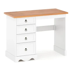 Schreibtisch GAEL 105 x 49 cm weiss/natur