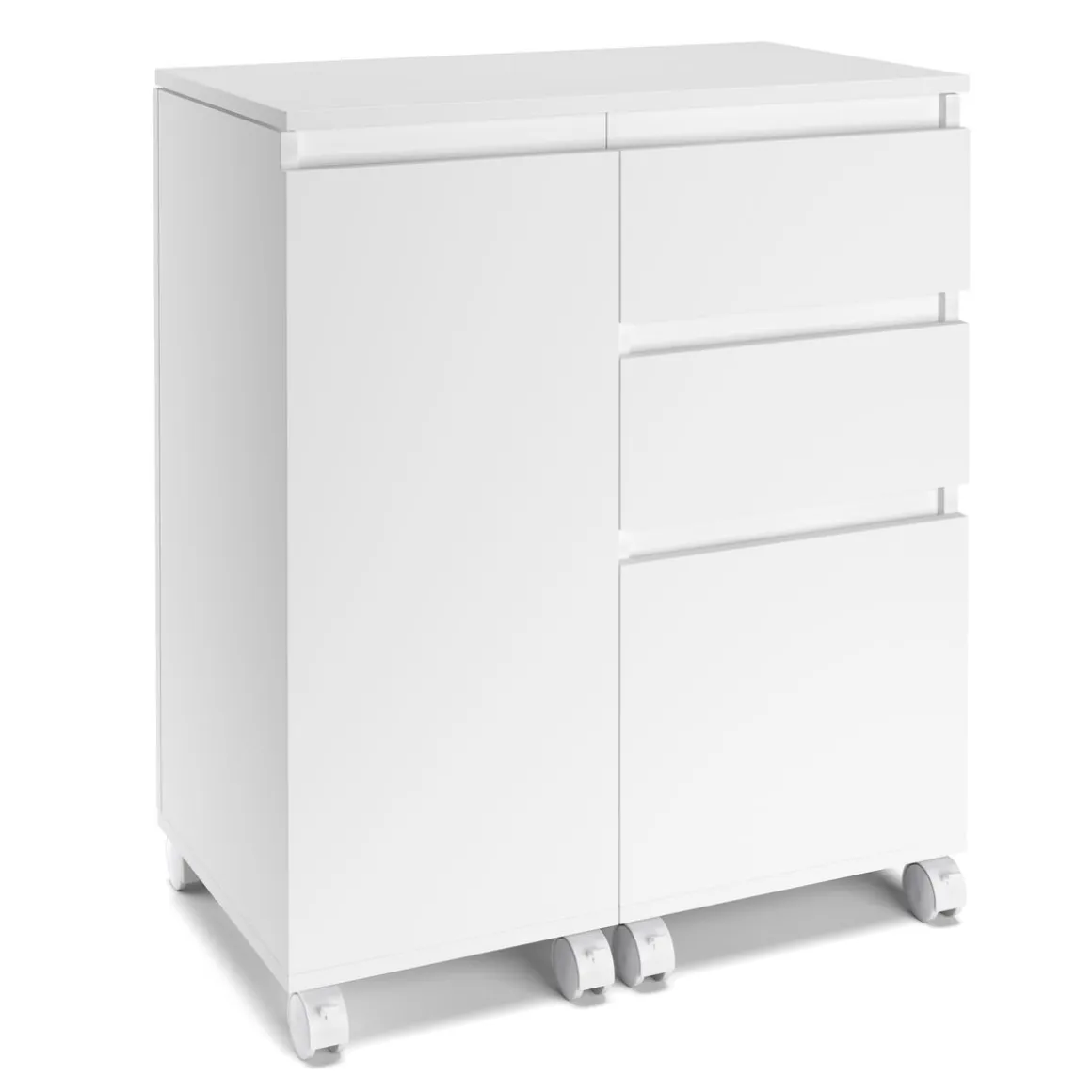 Schreibtisch GREYSON ausziehbar 66 - 121 x 38 x 76 cm weiss