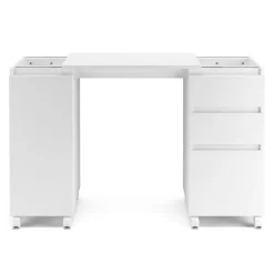 Schreibtisch GREYSON ausziehbar 66 - 121 x 38 x 76 cm weiss