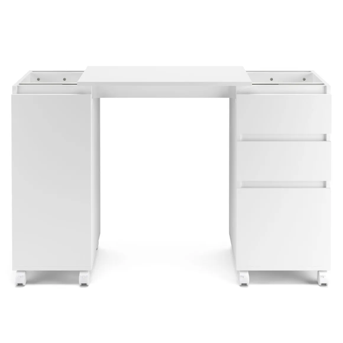 Schreibtisch GREYSON ausziehbar 66 - 121 x 38 x 76 cm weiss