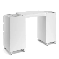 Schreibtisch GREYSON ausziehbar 66 - 121 x 38 x 76 cm weiss