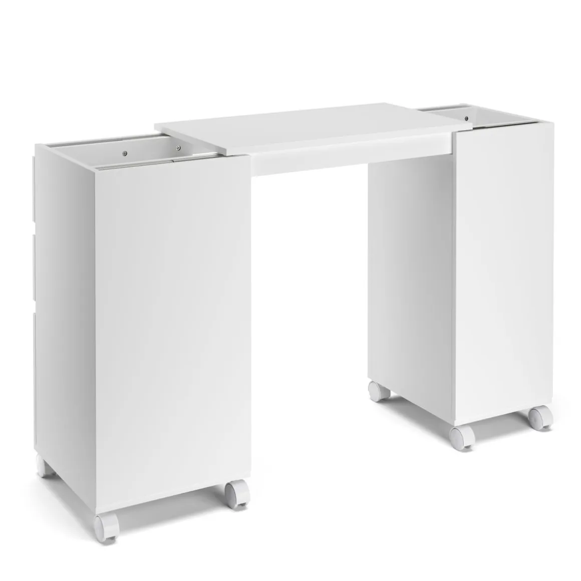Schreibtisch GREYSON ausziehbar 66 - 121 x 38 x 76 cm weiss