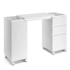 Schreibtisch GREYSON ausziehbar 66 - 121 x 38 x 76 cm weiss