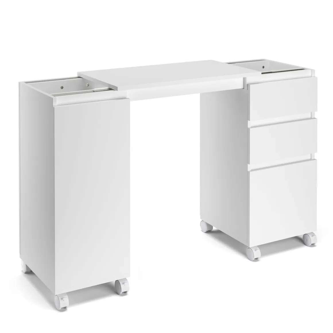 Schreibtisch GREYSON ausziehbar 66 - 121 x 38 x 76 cm weiss