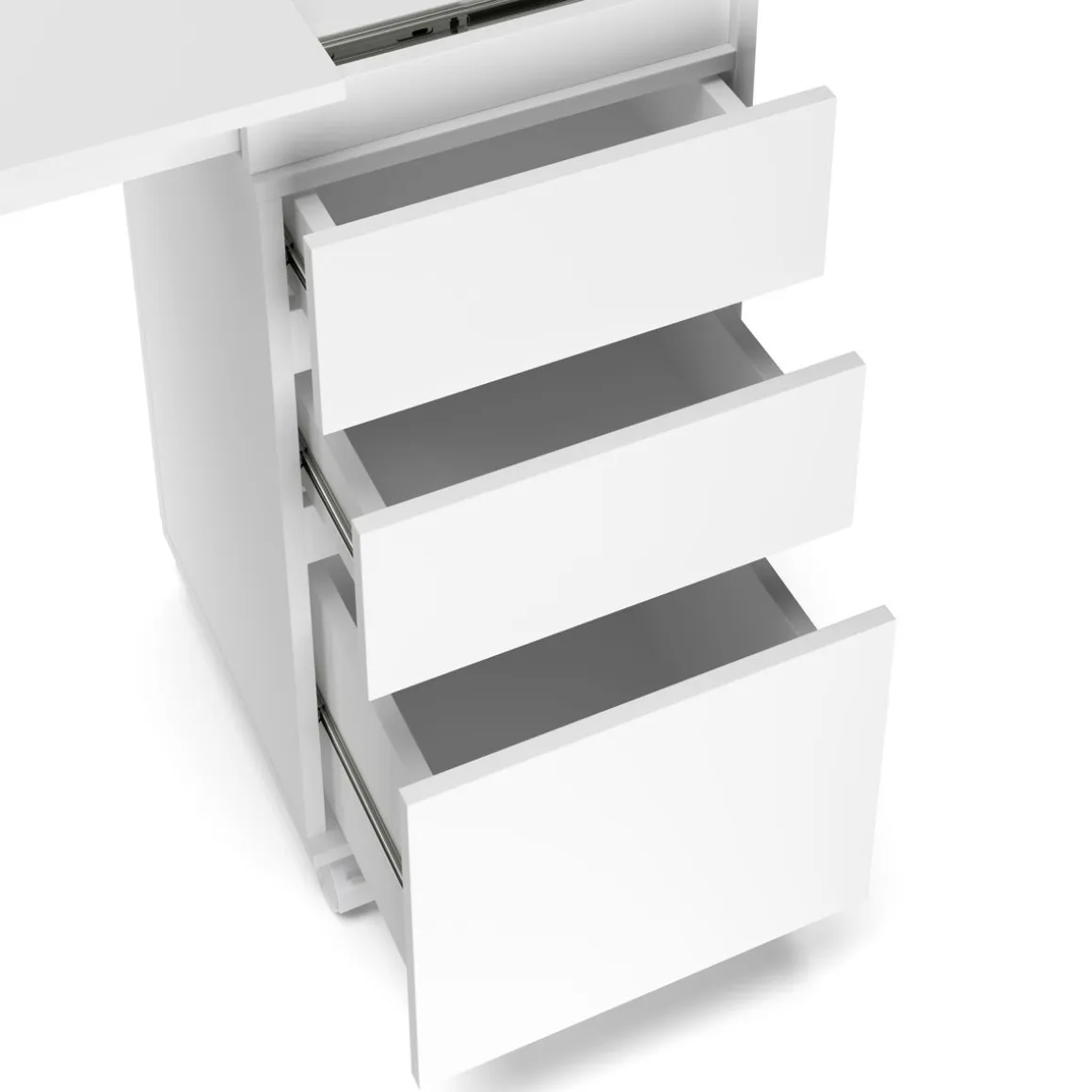 Schreibtisch GREYSON ausziehbar 66 - 121 x 38 x 76 cm weiss