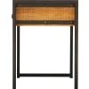 Schreibtisch Holz CYRIL mit Schubladen 110 x 50 x 77 cm natur/schwarz