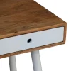 Schreibtisch Holz JOELLE mit Stauraum 120 x 60 x 76 cm natur/weiss