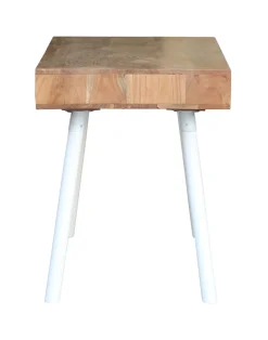 Schreibtisch Holz JOELLE mit Stauraum 120 x 60 x 76 cm natur/weiss