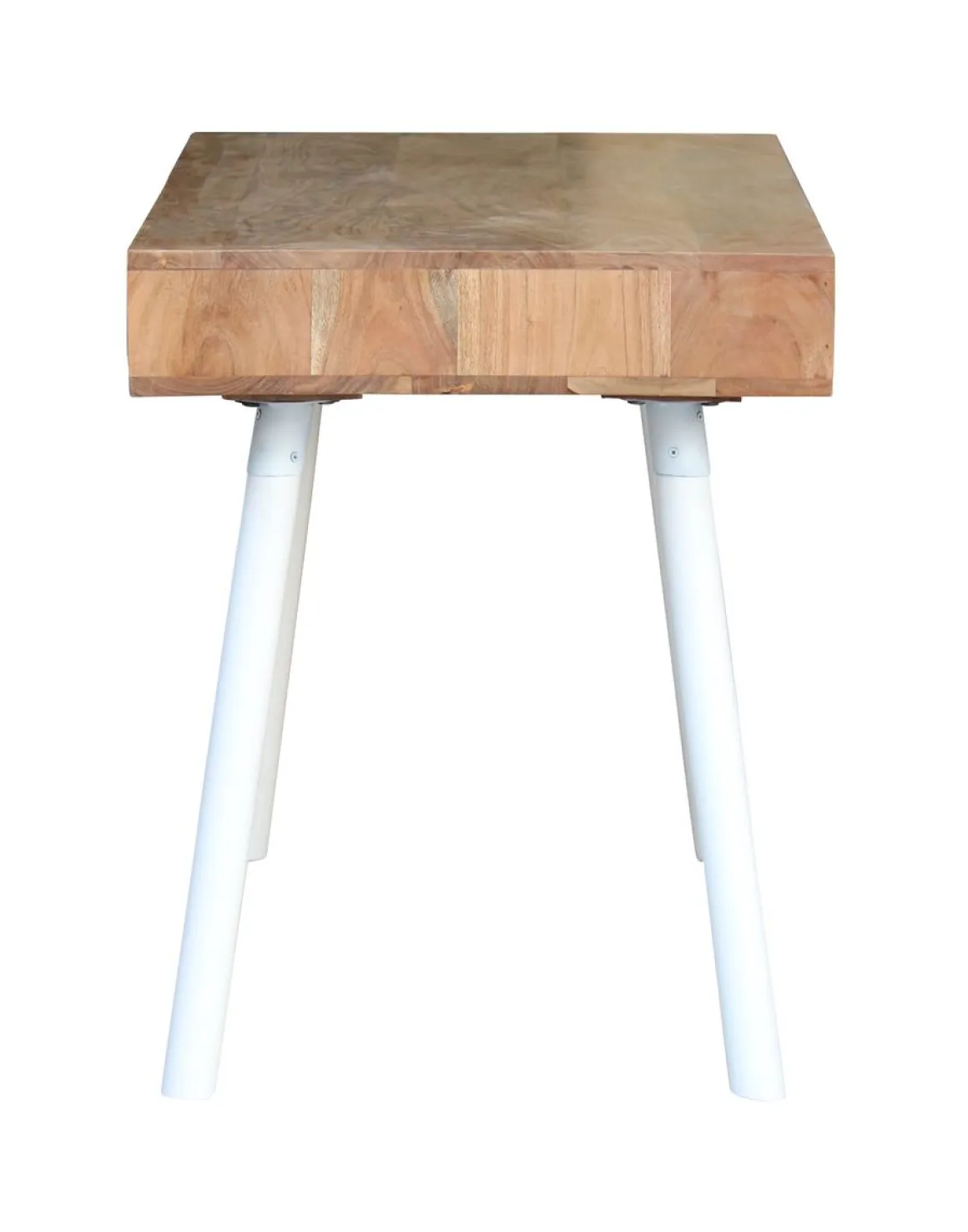 Schreibtisch Holz JOELLE mit Stauraum 120 x 60 x 76 cm natur/weiss