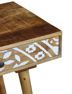 Schreibtisch Holz Vintage KUNIS mit Schubladen 120 x 45 x 76 cm