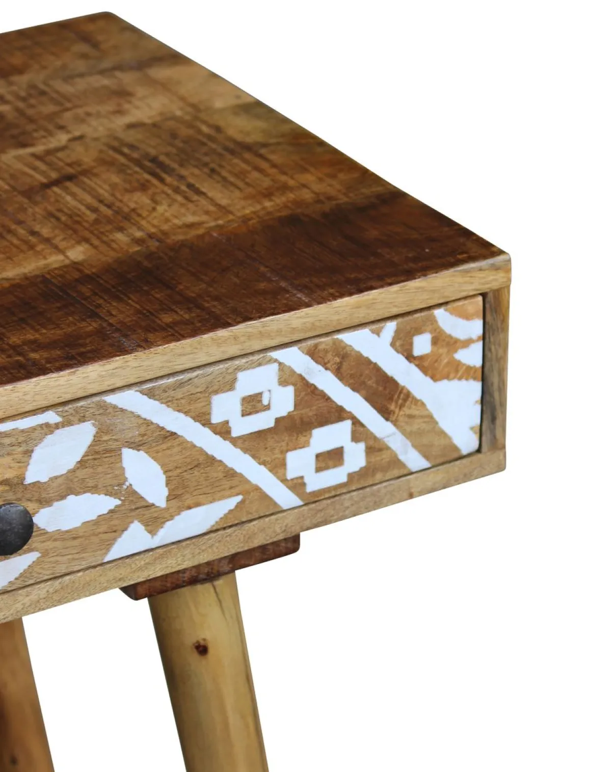 Schreibtisch Holz Vintage KUNIS mit Schubladen 120 x 45 x 76 cm