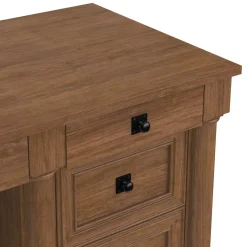 Schreibtisch Holz Vintage VINCENT mit Schubladen 135 x 60 x 76 cm