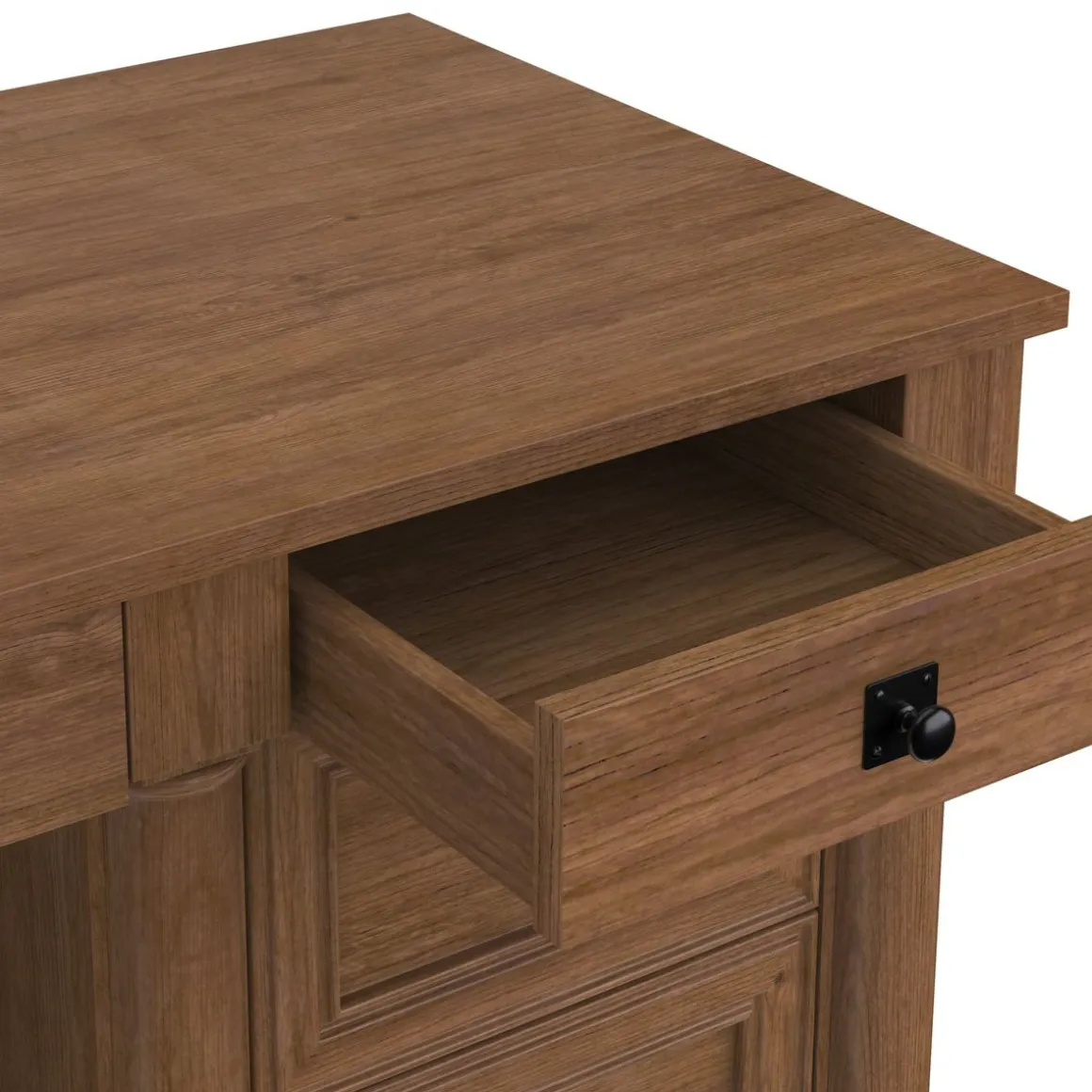 Schreibtisch Holz Vintage VINCENT mit Schubladen 135 x 60 x 76 cm
