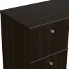 Schreibtisch Holz WALTER mit Stauraum 118 x 47 x 77 cm dunkelbraun