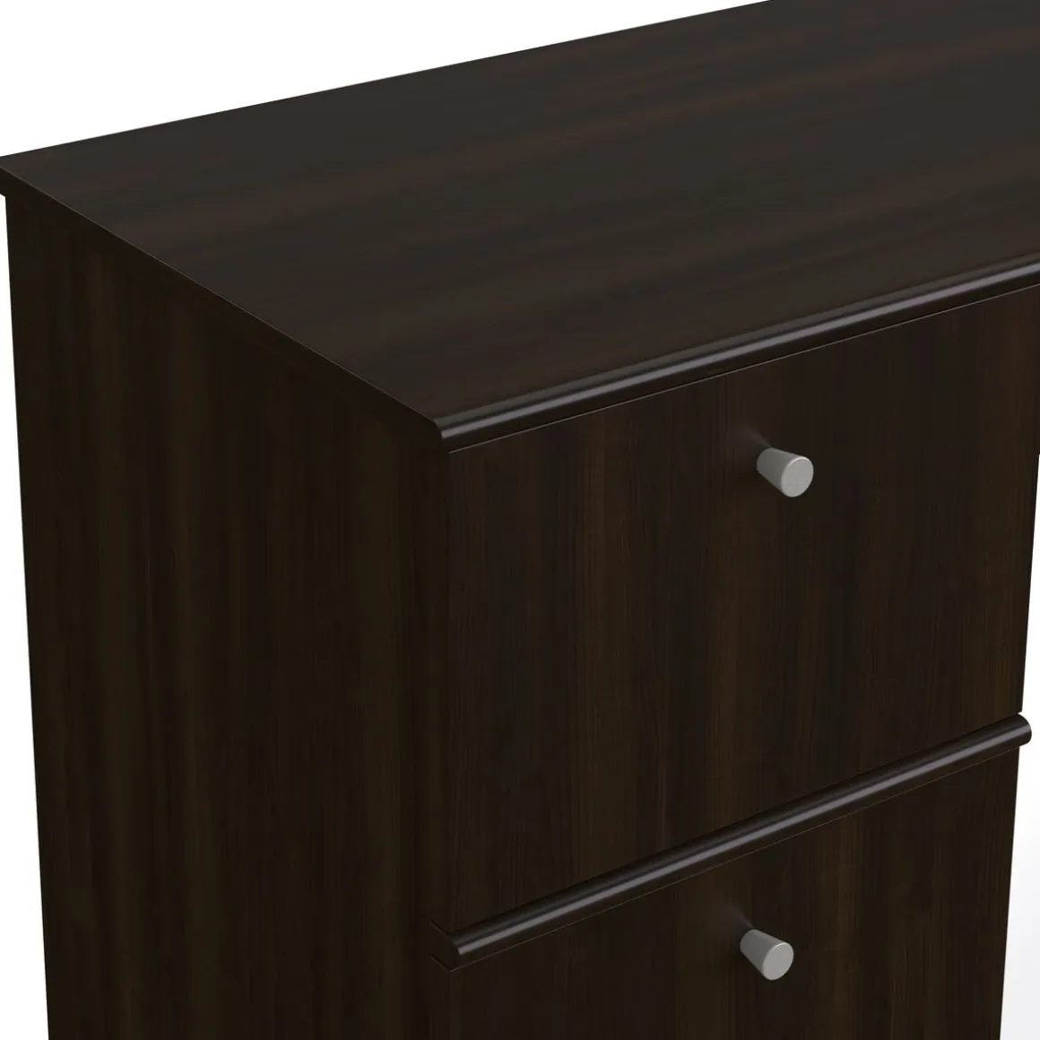 Schreibtisch Holz WALTER mit Stauraum 118 x 47 x 77 cm dunkelbraun