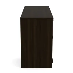 Schreibtisch Holz WALTER mit Stauraum 118 x 47 x 77 cm dunkelbraun