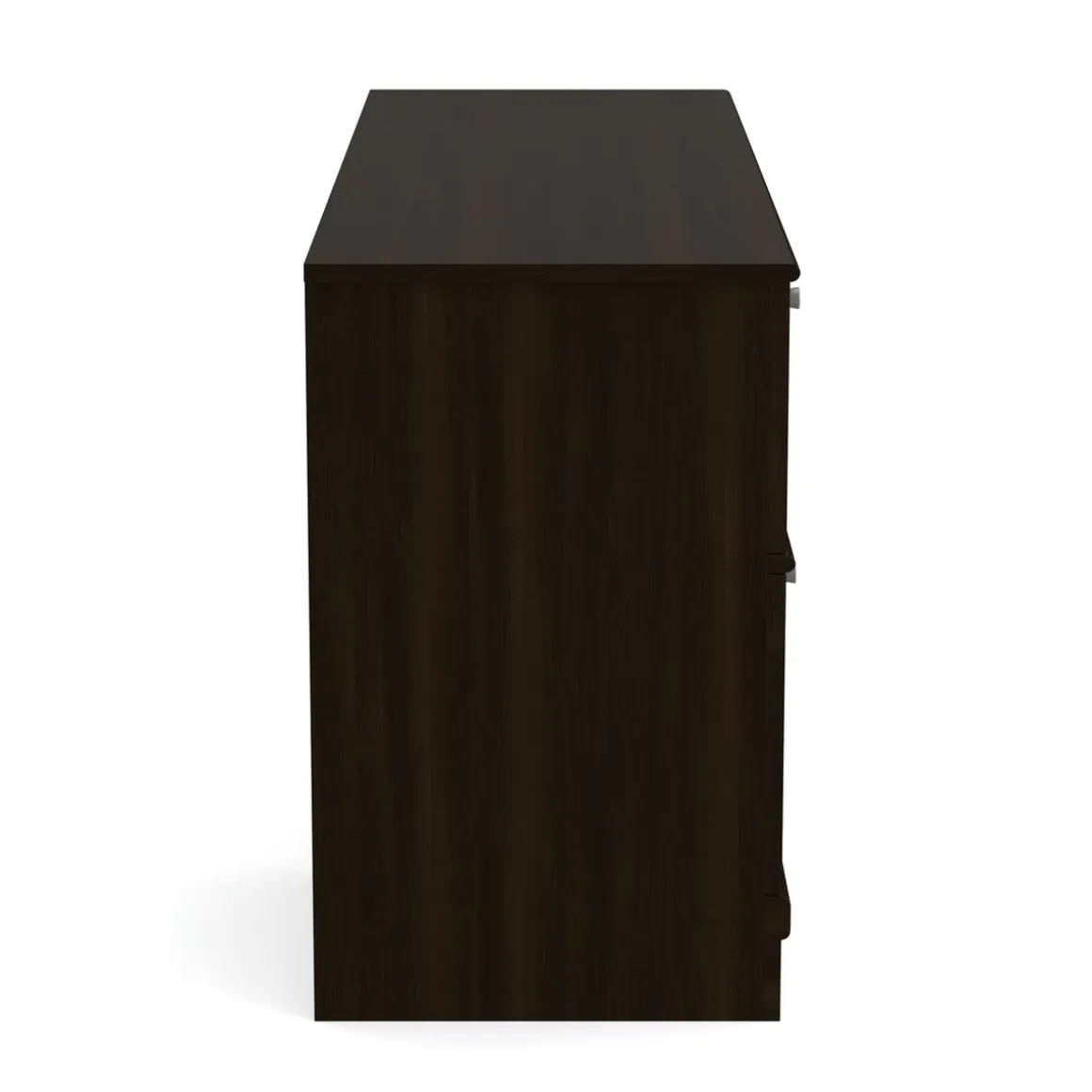 Schreibtisch Holz WALTER mit Stauraum 118 x 47 x 77 cm dunkelbraun