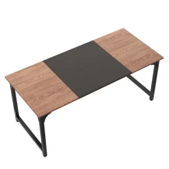 Schreibtisch KARL 180 x 80 x 75 cm braun/schwarz