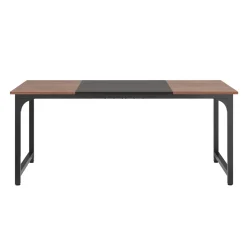 Schreibtisch KARL 180 x 80 x 75 cm braun/schwarz