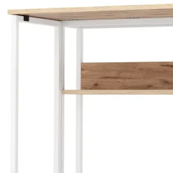 Schreibtisch klappbar auf Rollen DUNE 63 x 50 x 75 cm hellbraun/weiss