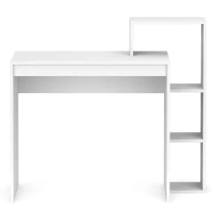 Schreibtisch LEONARD mit Regal rechts 100 x 40 x 90 cm weiss