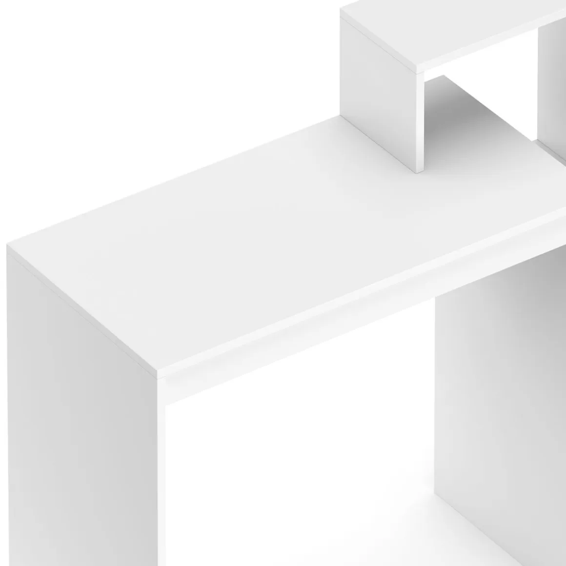 Schreibtisch LEONARD mit Regal rechts 100 x 40 x 90 cm weiss