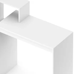 Schreibtisch LEONARD mit Regal links 100 x 40 x 90 cm weiss