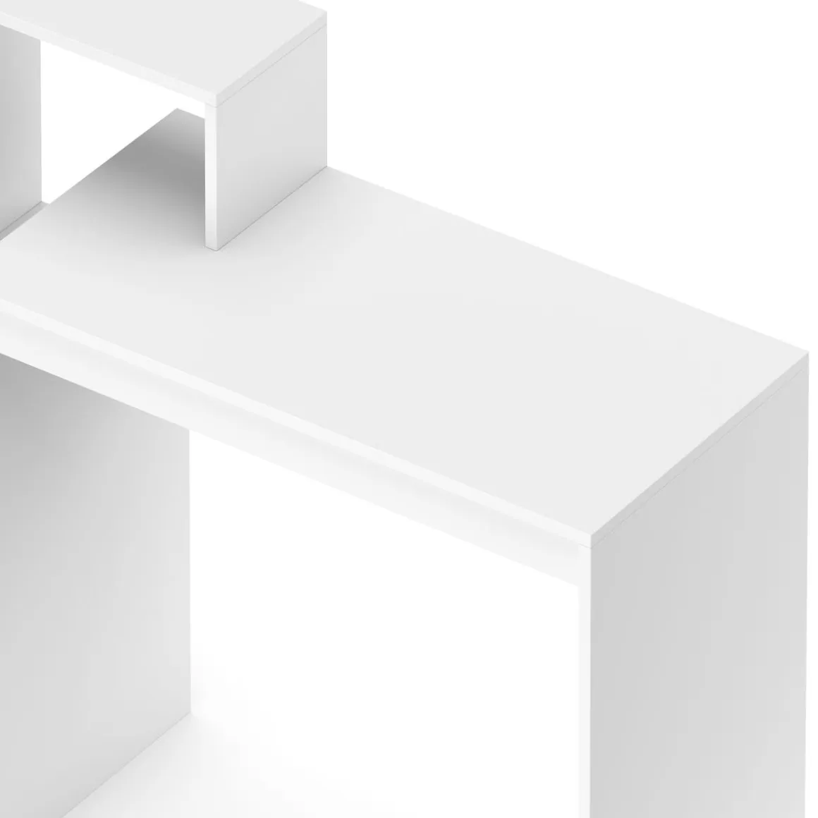 Schreibtisch LEONARD mit Regal links 100 x 40 x 90 cm weiss