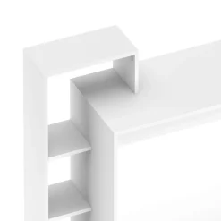 Schreibtisch LEONARD mit Regal links 100 x 40 x 90 cm weiss